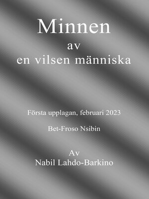 cover image of Minnen av en vilsen människa